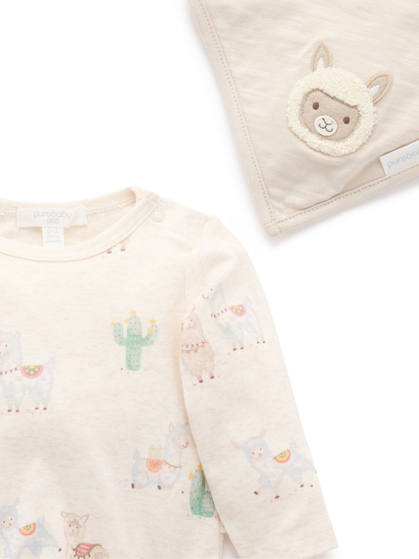 Purebaby Beige Bodysuit & Leggings Set 3 Piece image 4