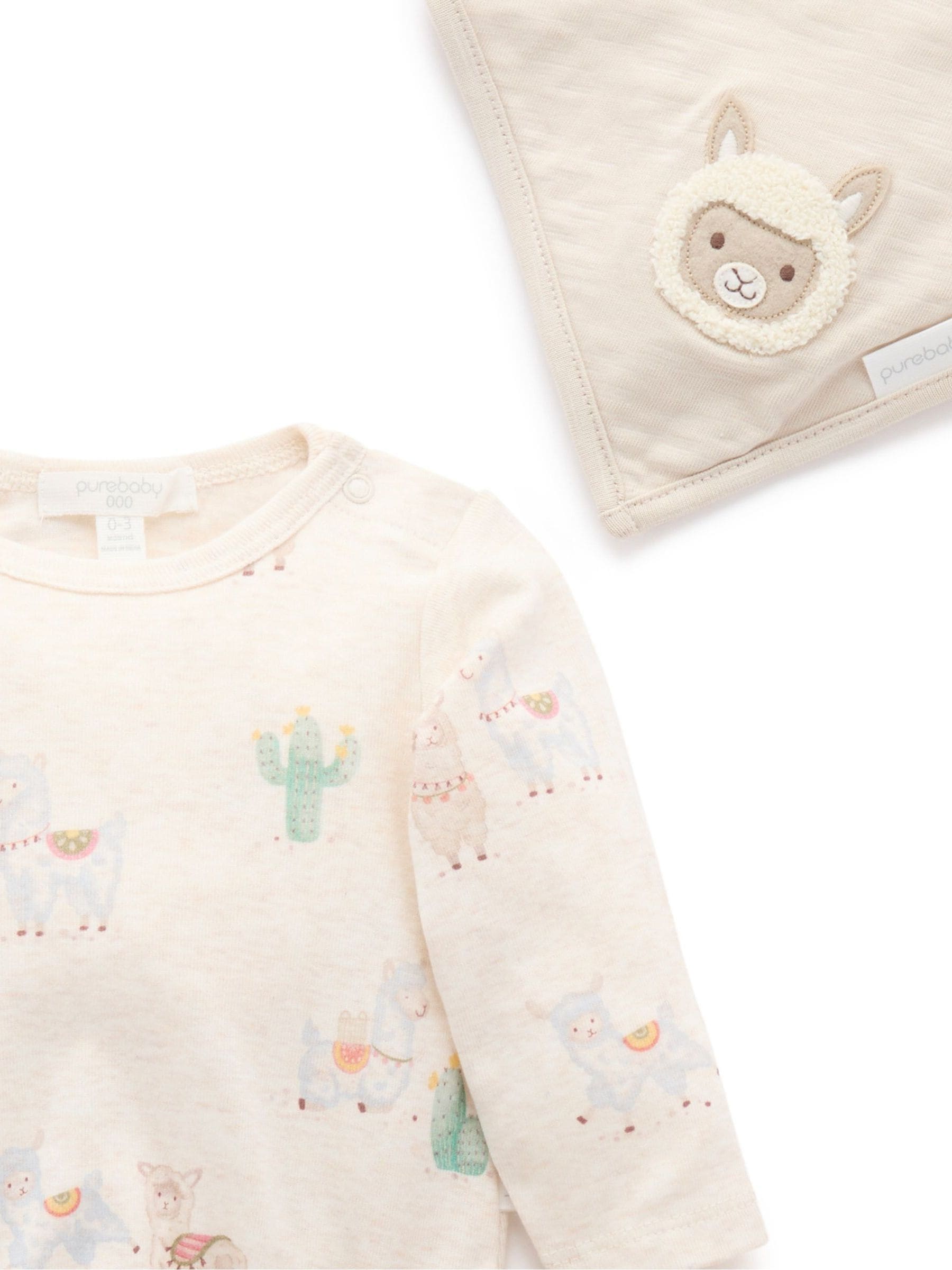 Purebaby Beige Bodysuit & Leggings Set 3 Piece image 4