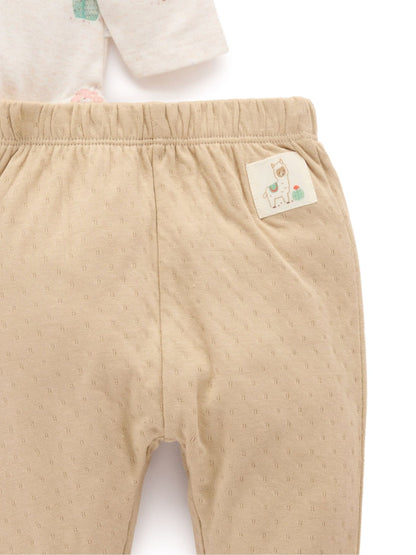 Purebaby Beige Bodysuit & Leggings Set 3 Piece image 6