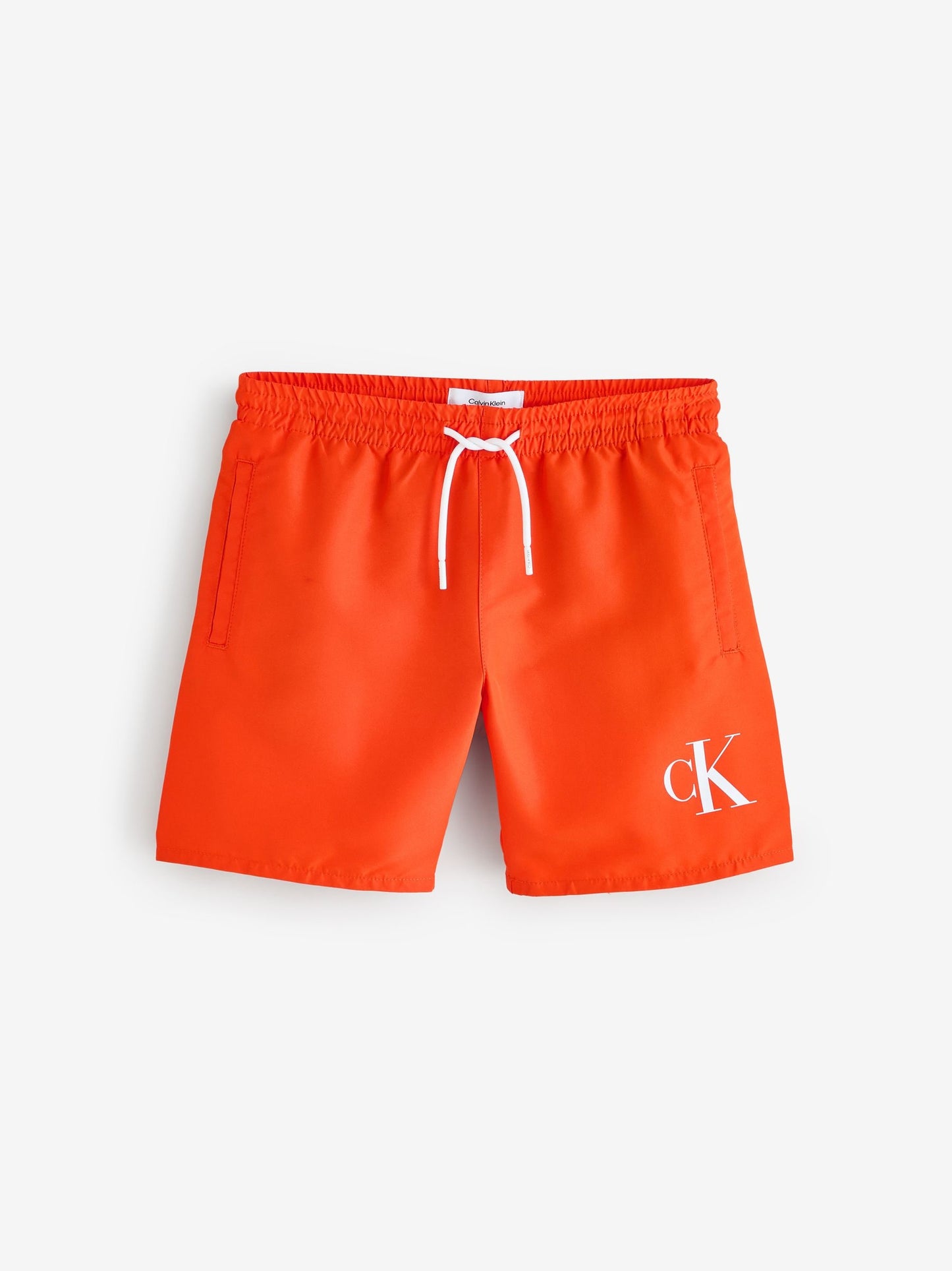 Calvin Klein Orange Monogram Swim Shorts image 1