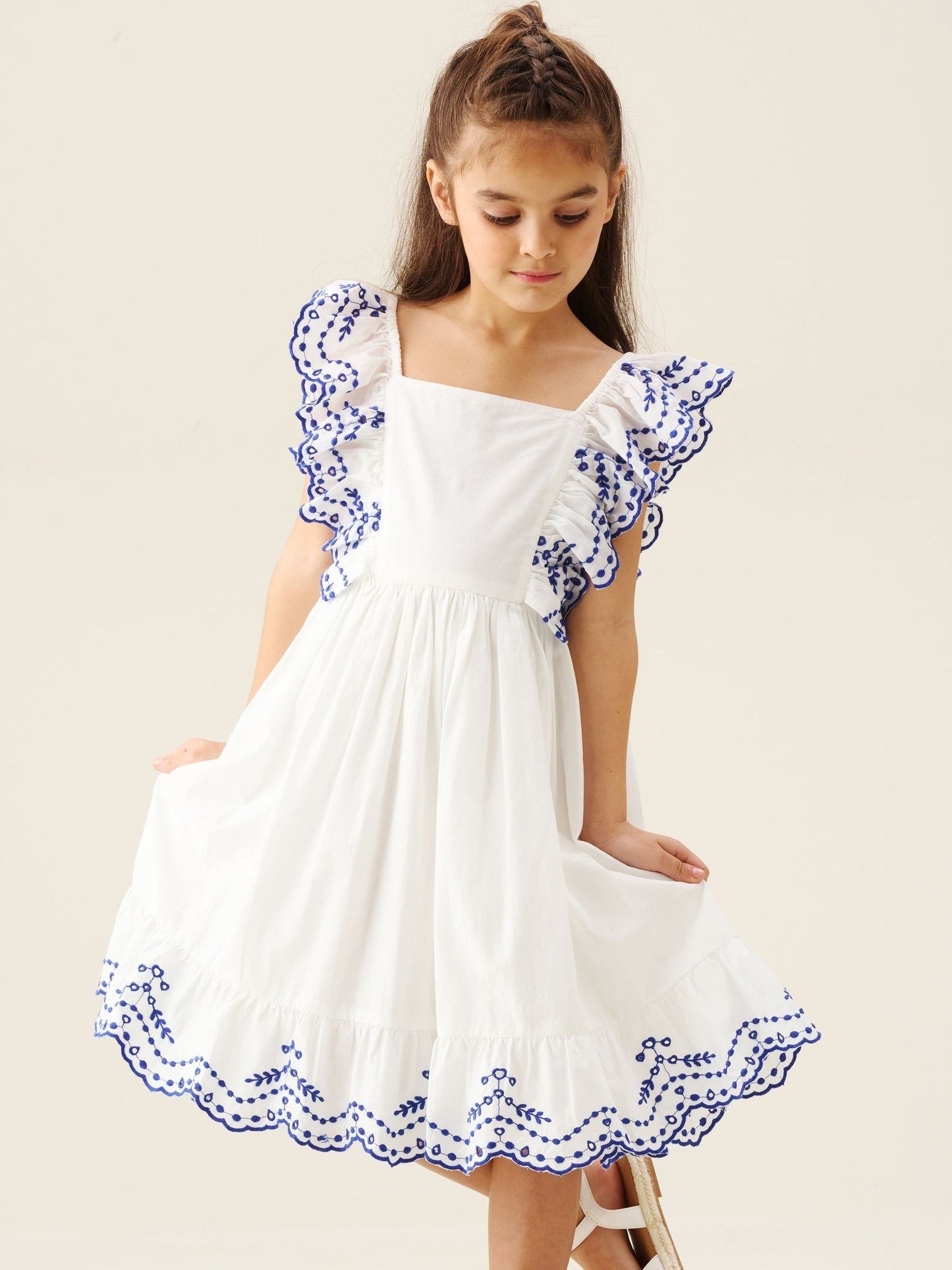 Angel & Rocket White Sophie Embriodered Dress image 3