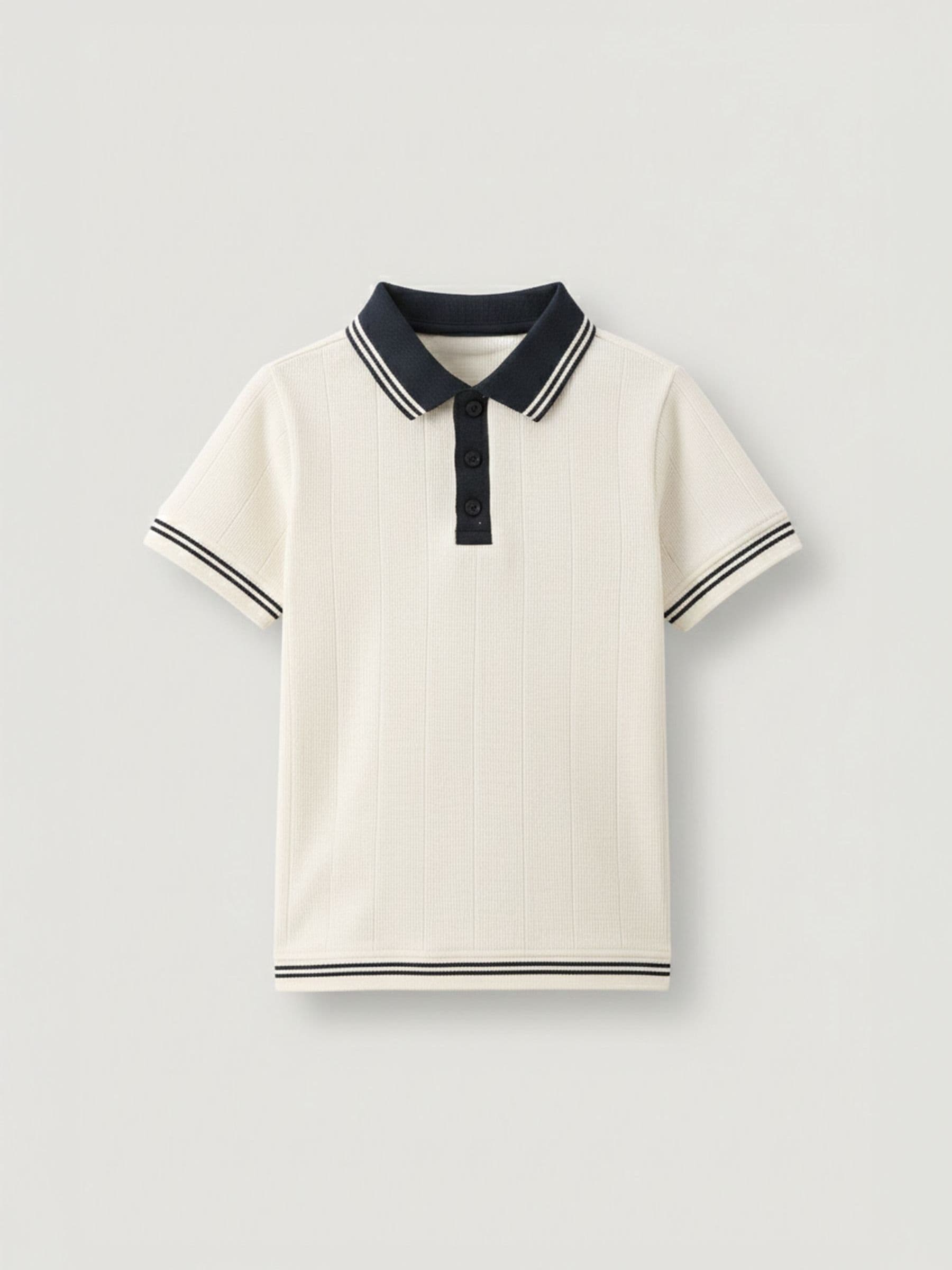Dsiney Kidz - Angel & Rocket Cream Oakley Rib Contrast Polo Shirt image 4