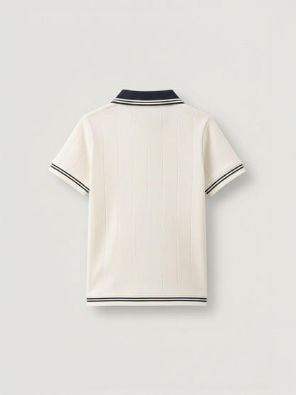 Dsiney Kidz - Angel & Rocket Cream Oakley Rib Contrast Polo Shirt image 5