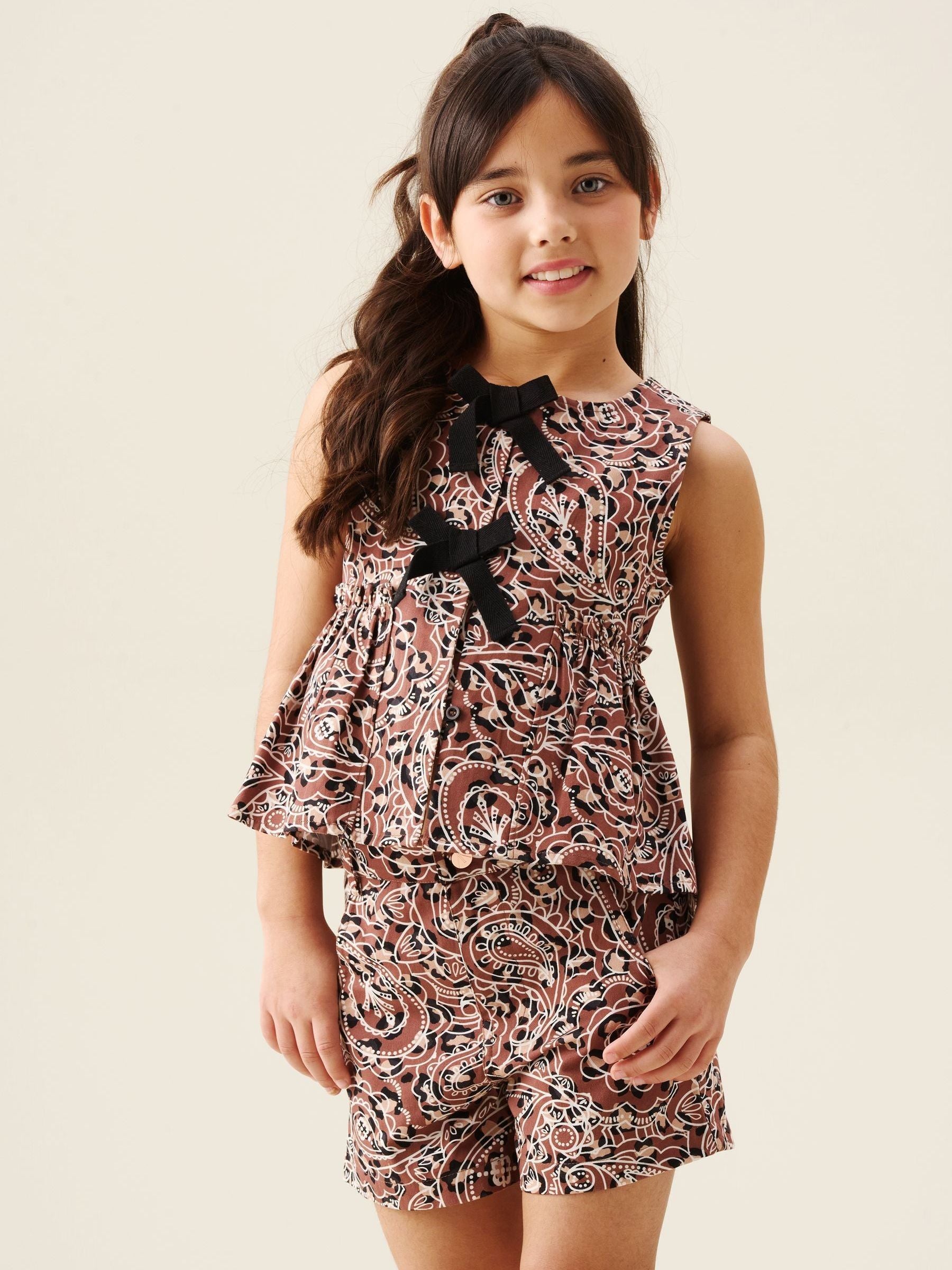 Dsiney Kidz - Angel & Rocket Animal Livvy Leopard Peplum Top image 3