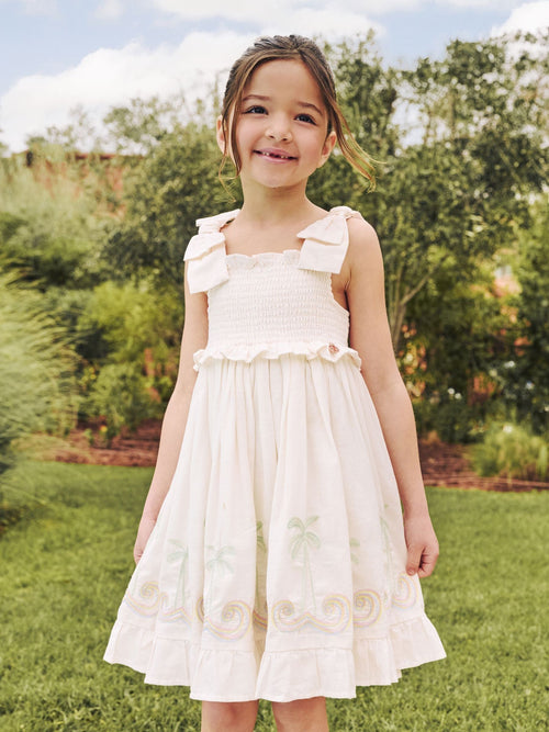Dsiney Kidz - Angel & Rocket Natural Palma Embroidered Hem Sun Dress image 1