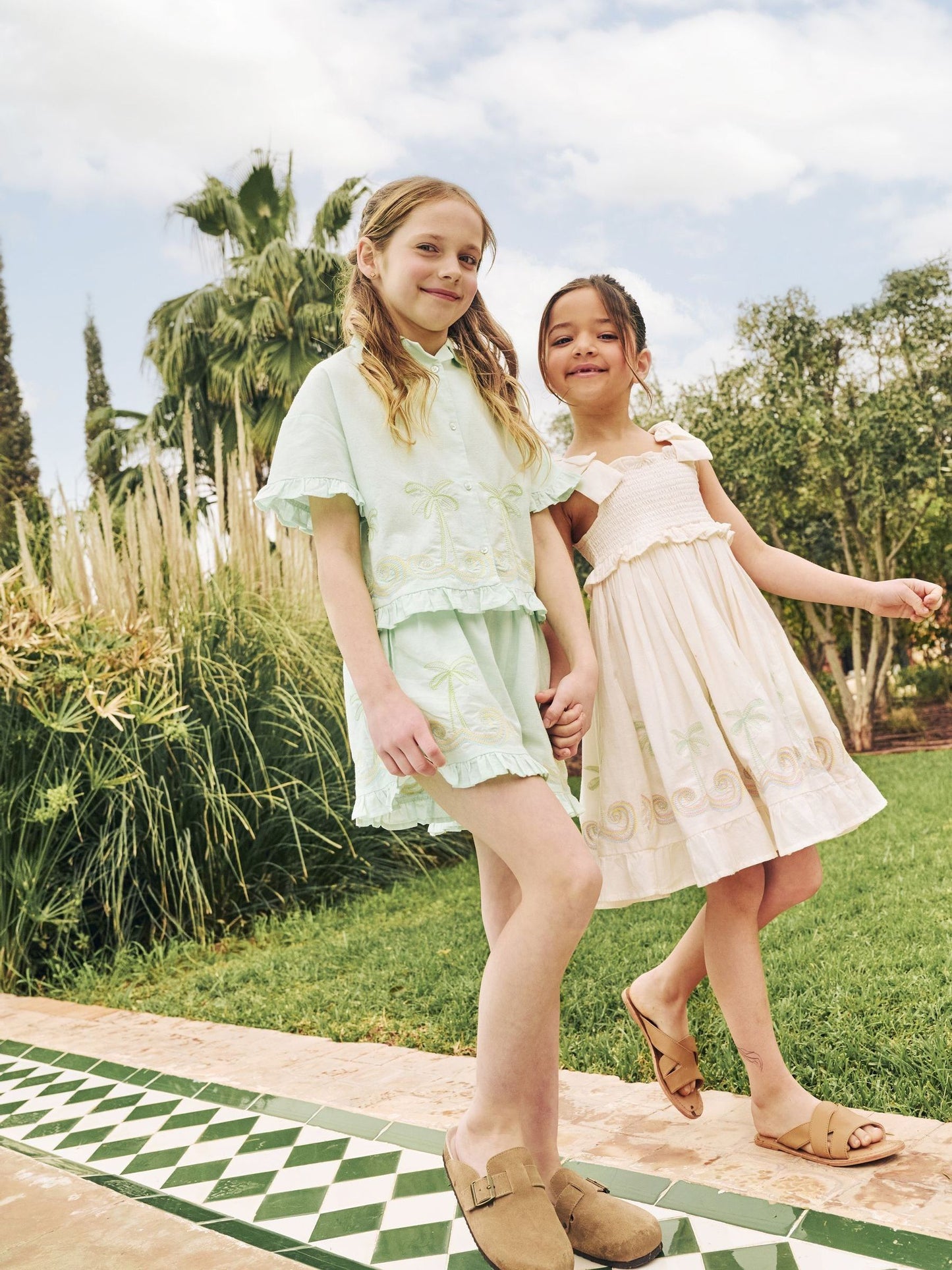 Angel & Rocket Natural Palma Embroidered Hem Sun Dress image 3