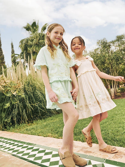 Angel & Rocket Natural Palma Embroidered Hem Sun Dress image 3