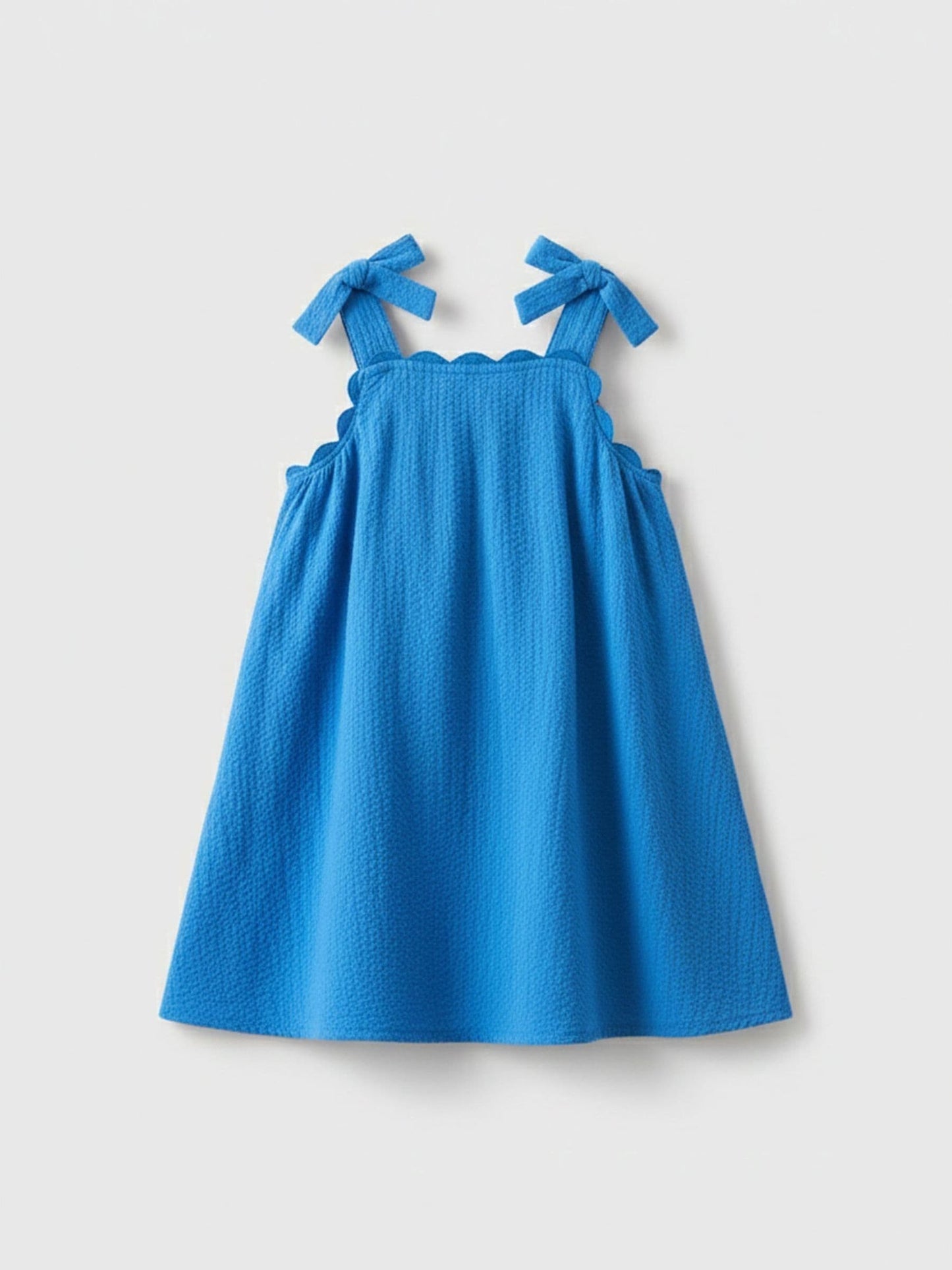 Angel & Rocket Blue Matilda Scalloped Bow Dress image 1