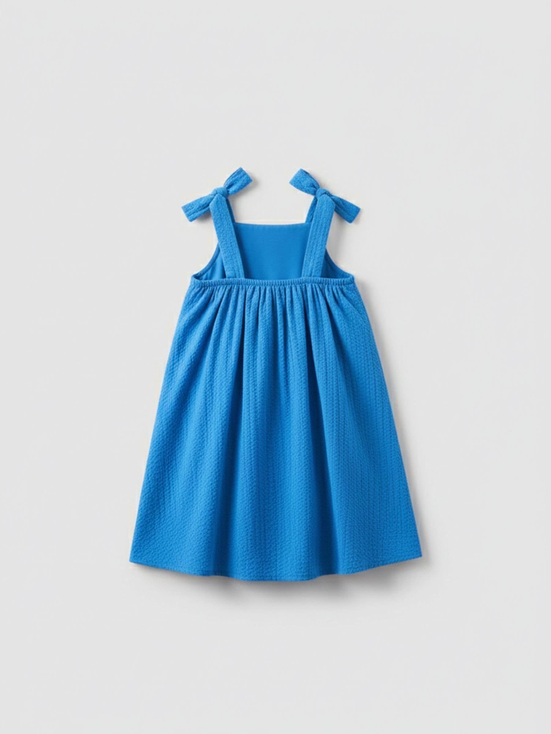 Angel & Rocket Blue Matilda Scalloped Bow Dress image 2