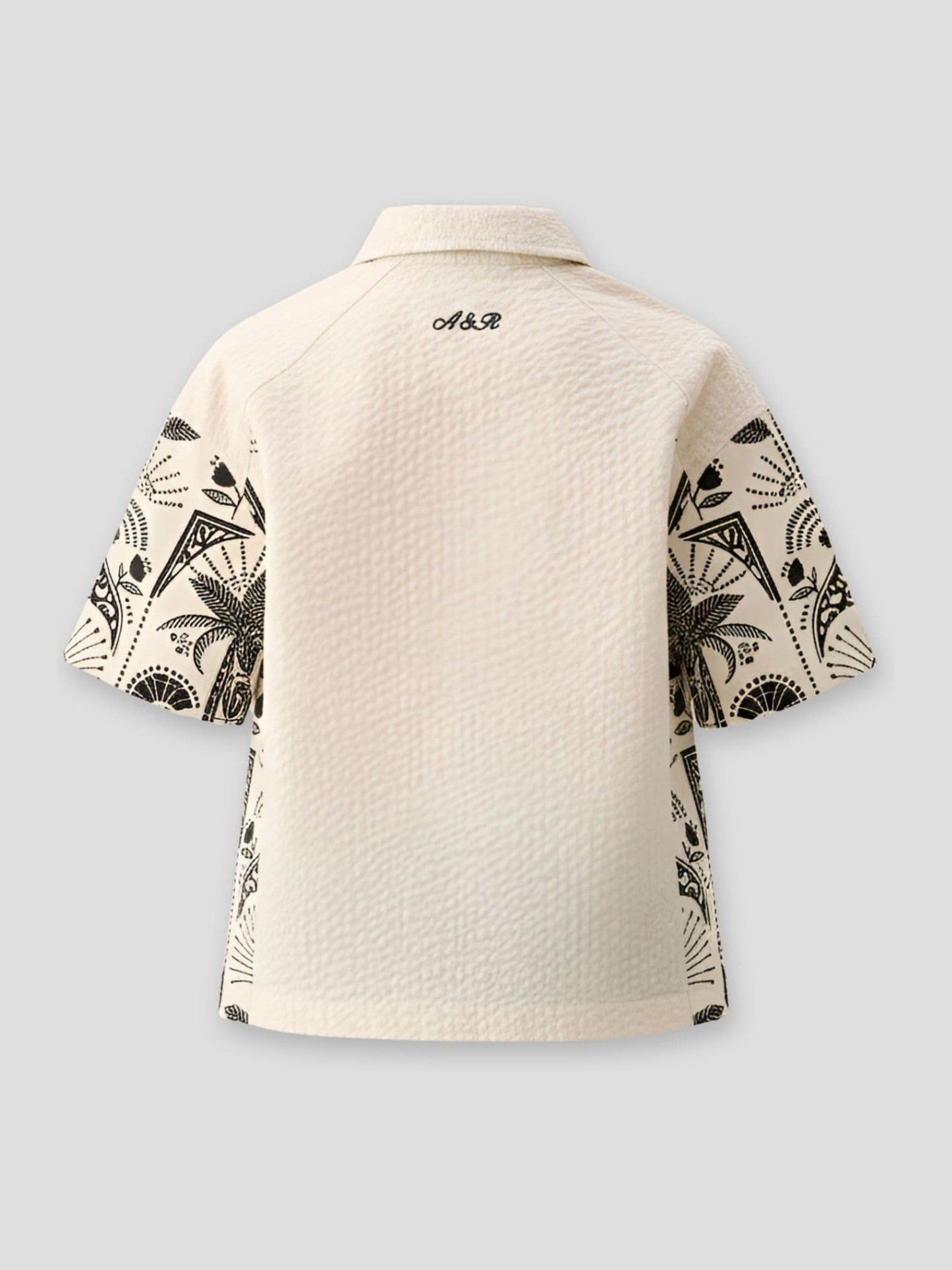 Dsiney Kidz - Angel & Rocket Cream Regan Cut And Sew Stripe Palm Shirt image 6