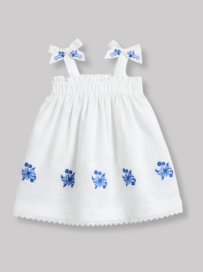 Dsiney Kidz - Angel & Rocket White Alessia Embroidered Scalloped Dress image 4