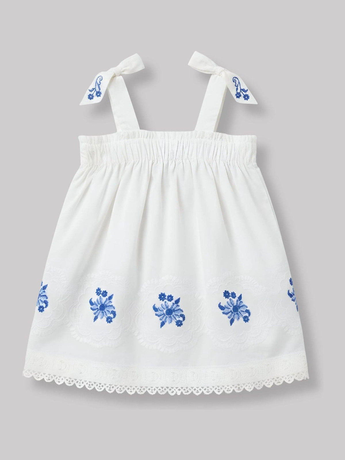 Dsiney Kidz - Angel & Rocket White Alessia Embroidered Scalloped Dress image 5