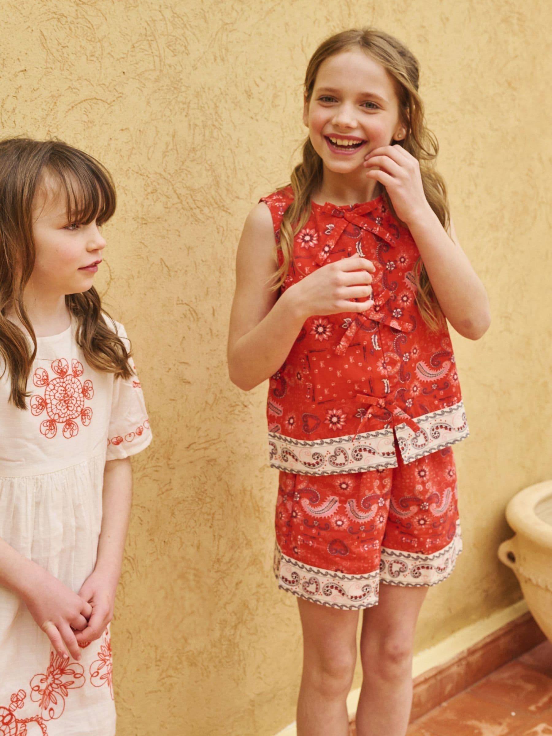 Dsiney Kidz - Angel & Rocket Red Ava Tie Front Bandana Print Top image 2