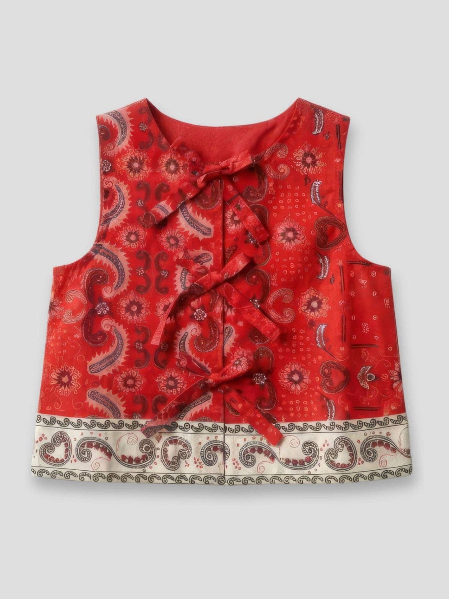 Dsiney Kidz - Angel & Rocket Red Ava Tie Front Bandana Print Top image 7