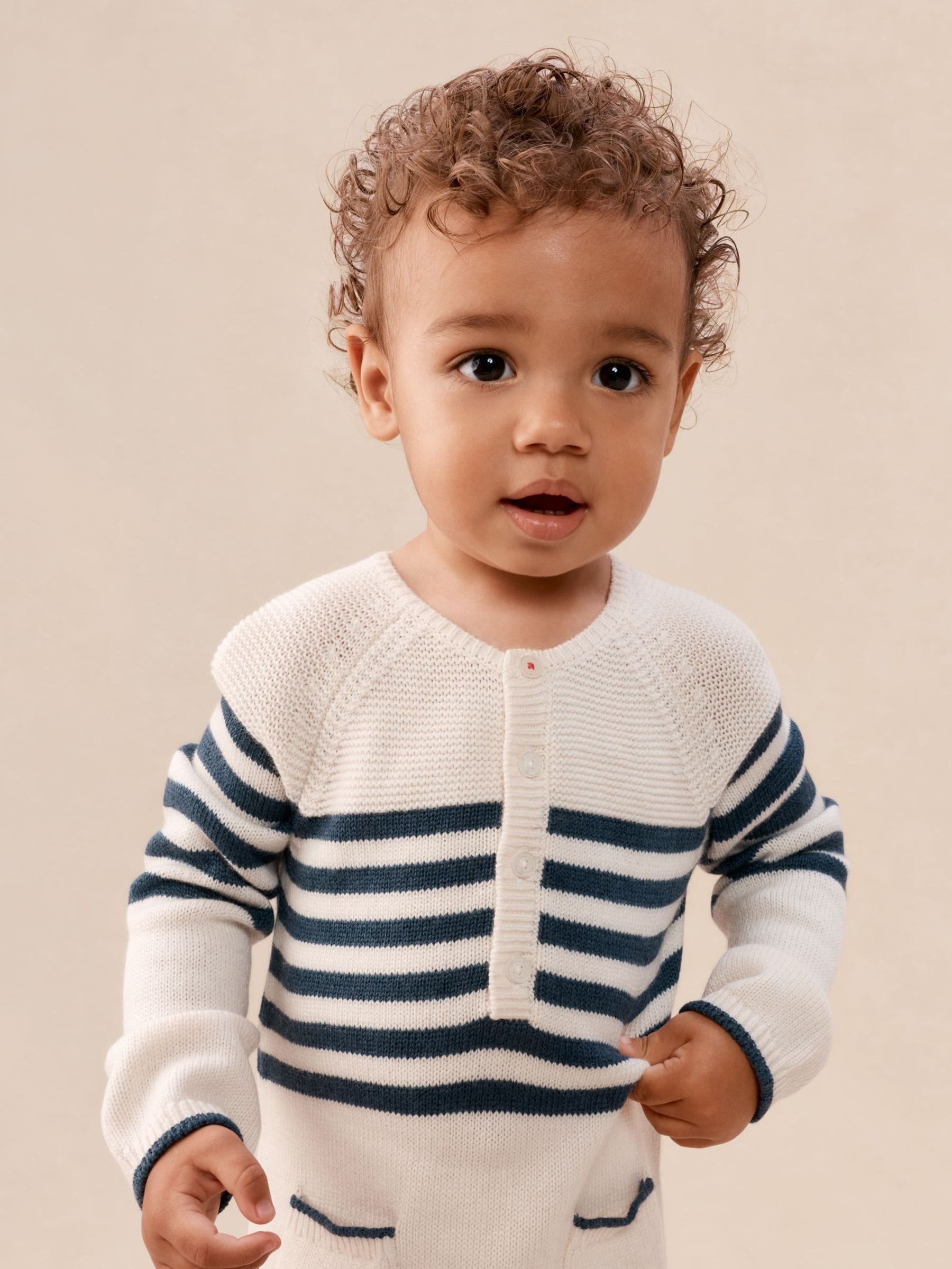 The White Company White Breton Knitted Sleepsuit With Cashmere image 2
