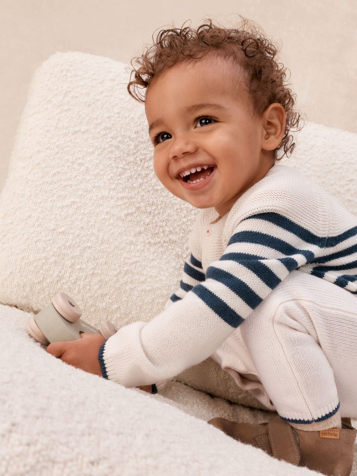 The White Company White Breton Knitted Sleepsuit With Cashmere image 3