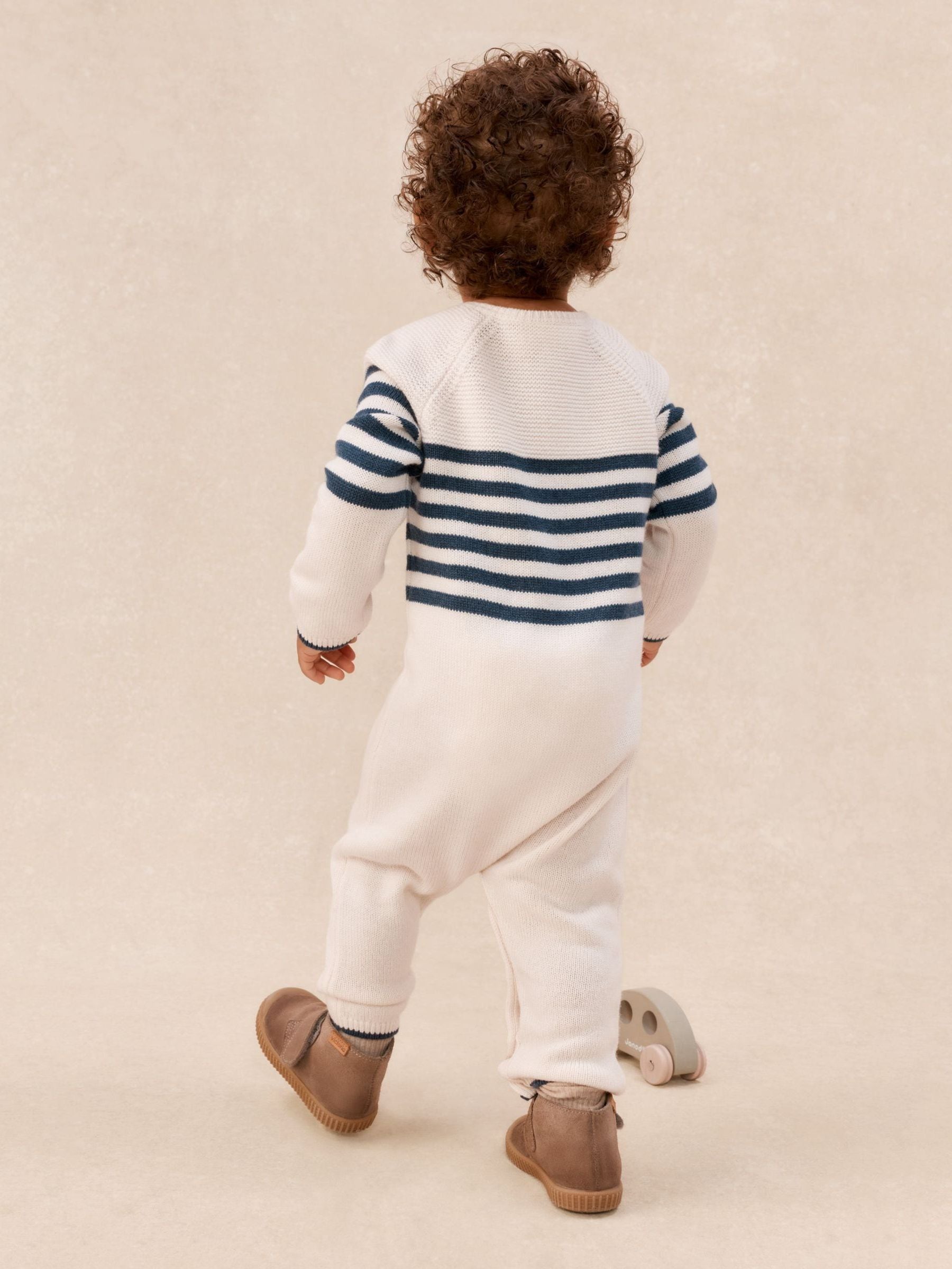 The White Company White Breton Knitted Sleepsuit With Cashmere image 4