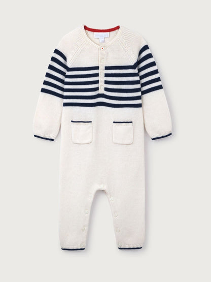 The White Company White Breton Knitted Sleepsuit With Cashmere image 5