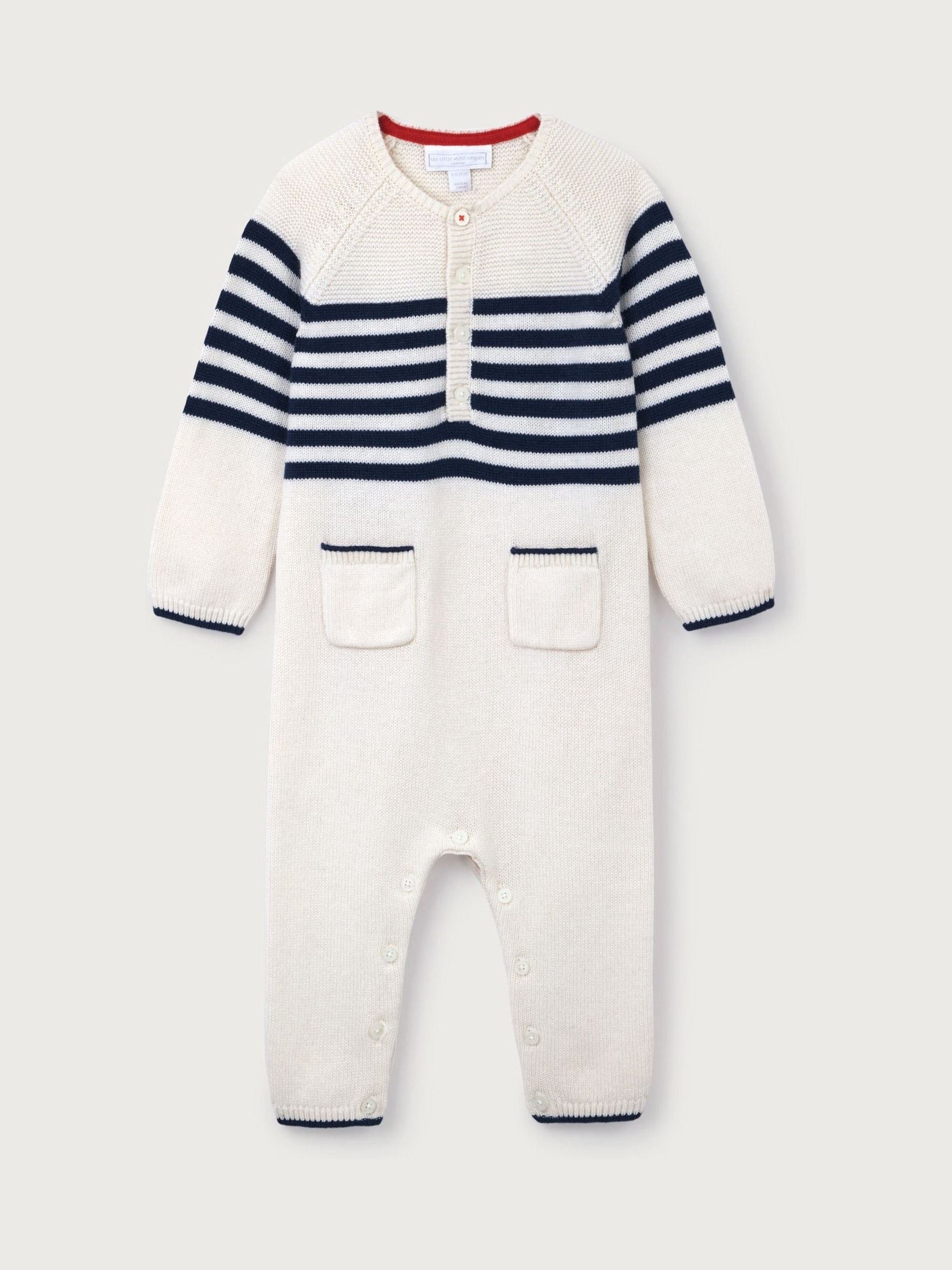 The White Company White Breton Knitted Sleepsuit With Cashmere image 5