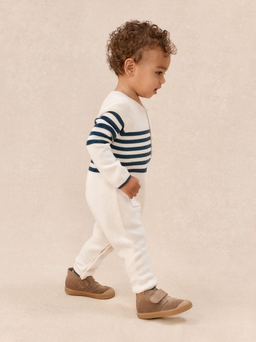 The White Company White Breton Knitted Sleepsuit With Cashmere image 1