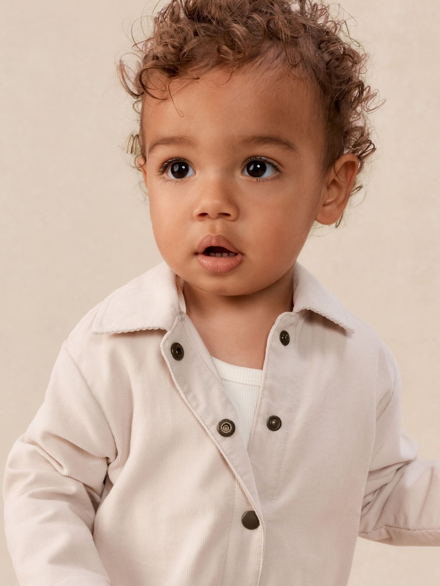 The White Company White Cotton Blend Cord Jumpsuit Top & Neckerchief Set image 3