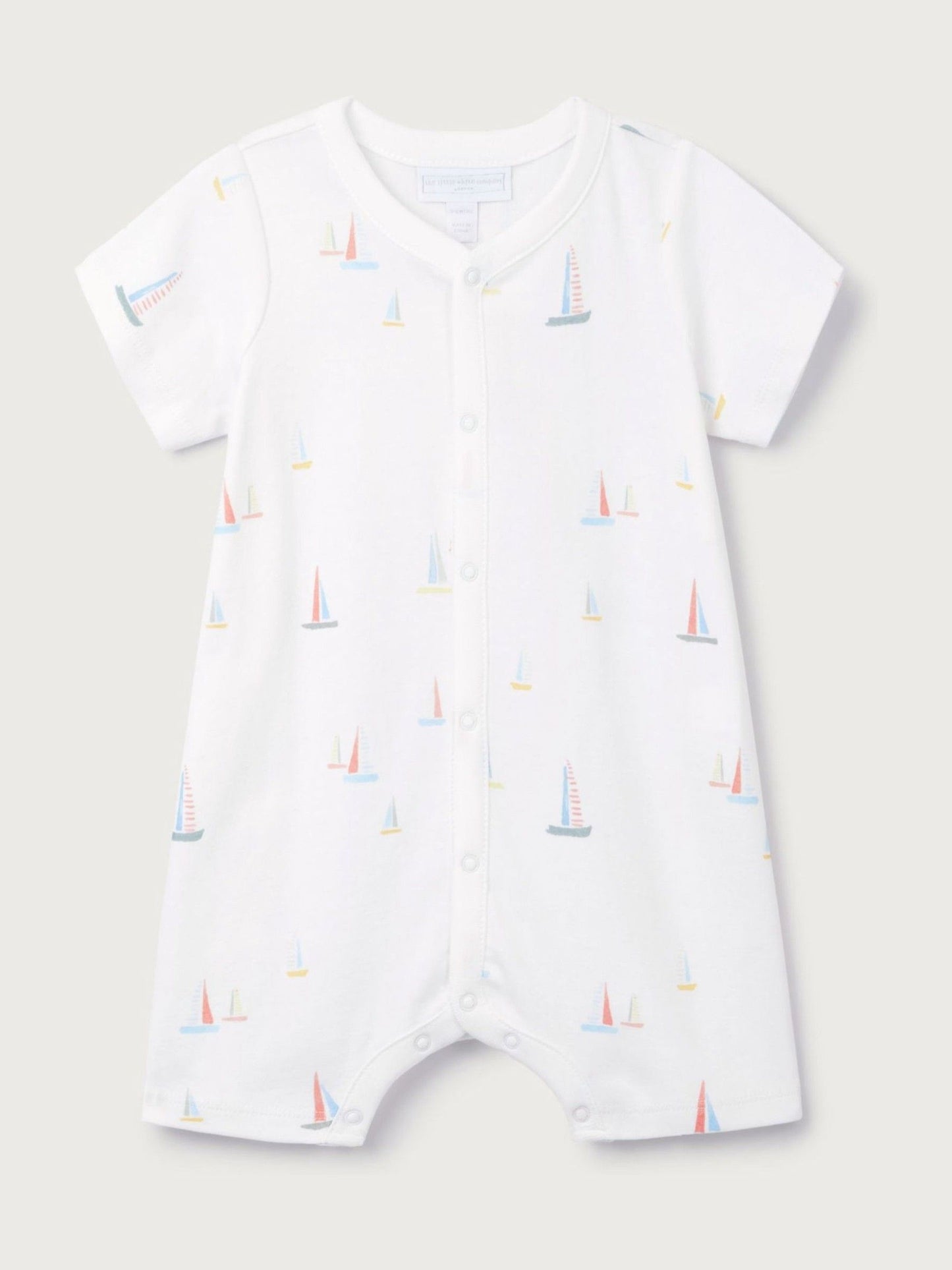 The White Company White Cotton Watercolour Boat Print Shorts image 5