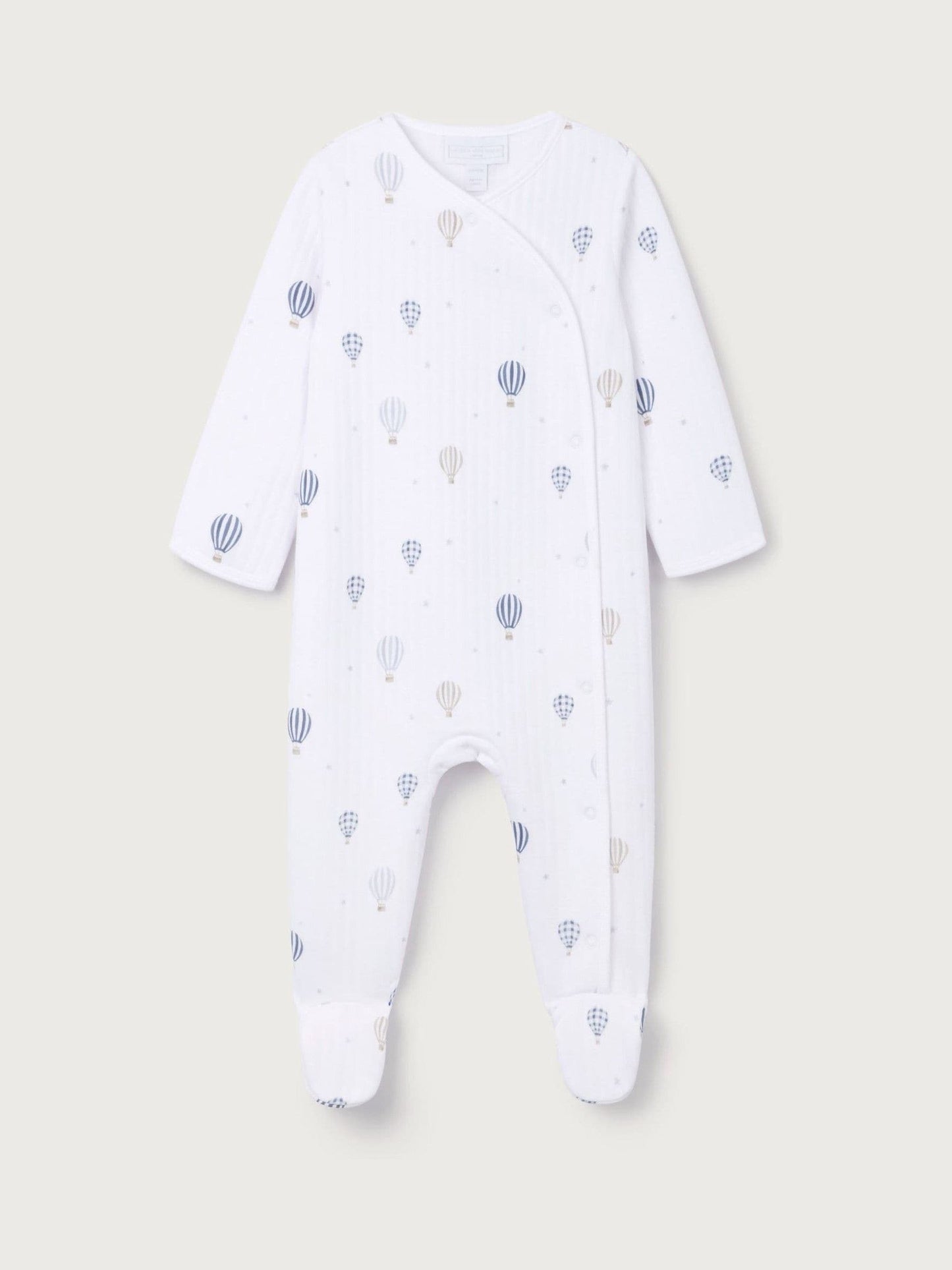 The White Company White Cotton Hot Air Balloon Embroidered Sleepsuit image 1