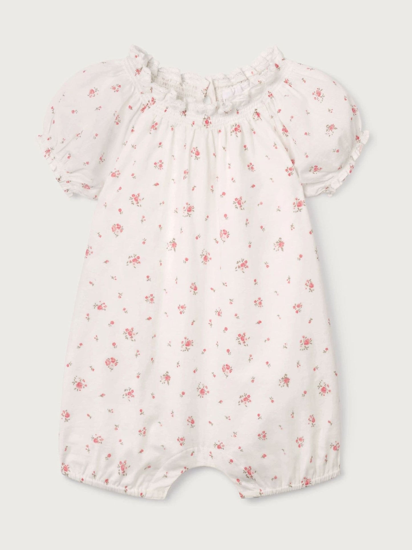 The White Company White Baby Cotton Delphie Floral Romper image 5