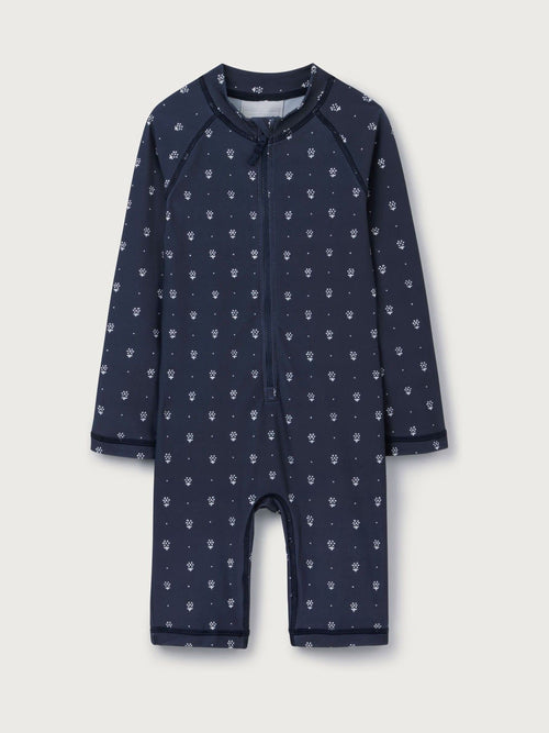 The White Company Blue Daisy Sleepsuit image 1