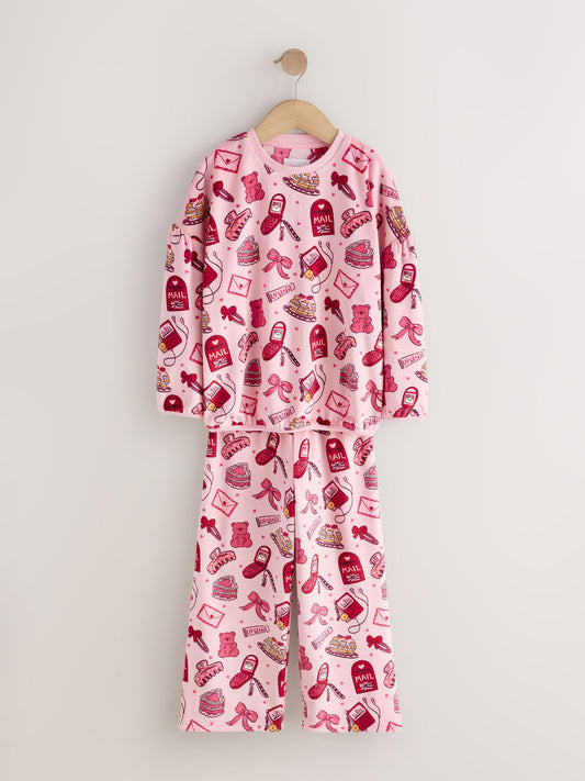 Pink Fleece Cosy Pyjamas (3-16yrs) - image 1