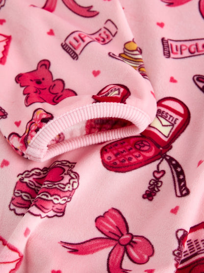 Pink Fleece Cosy Pyjamas (3-16yrs) - image 3