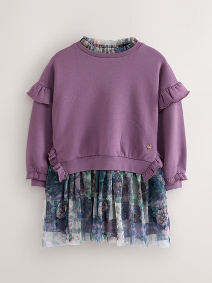 Dsiney Kidz - Laura Ashley Purple Sweat Mock Dress image 6