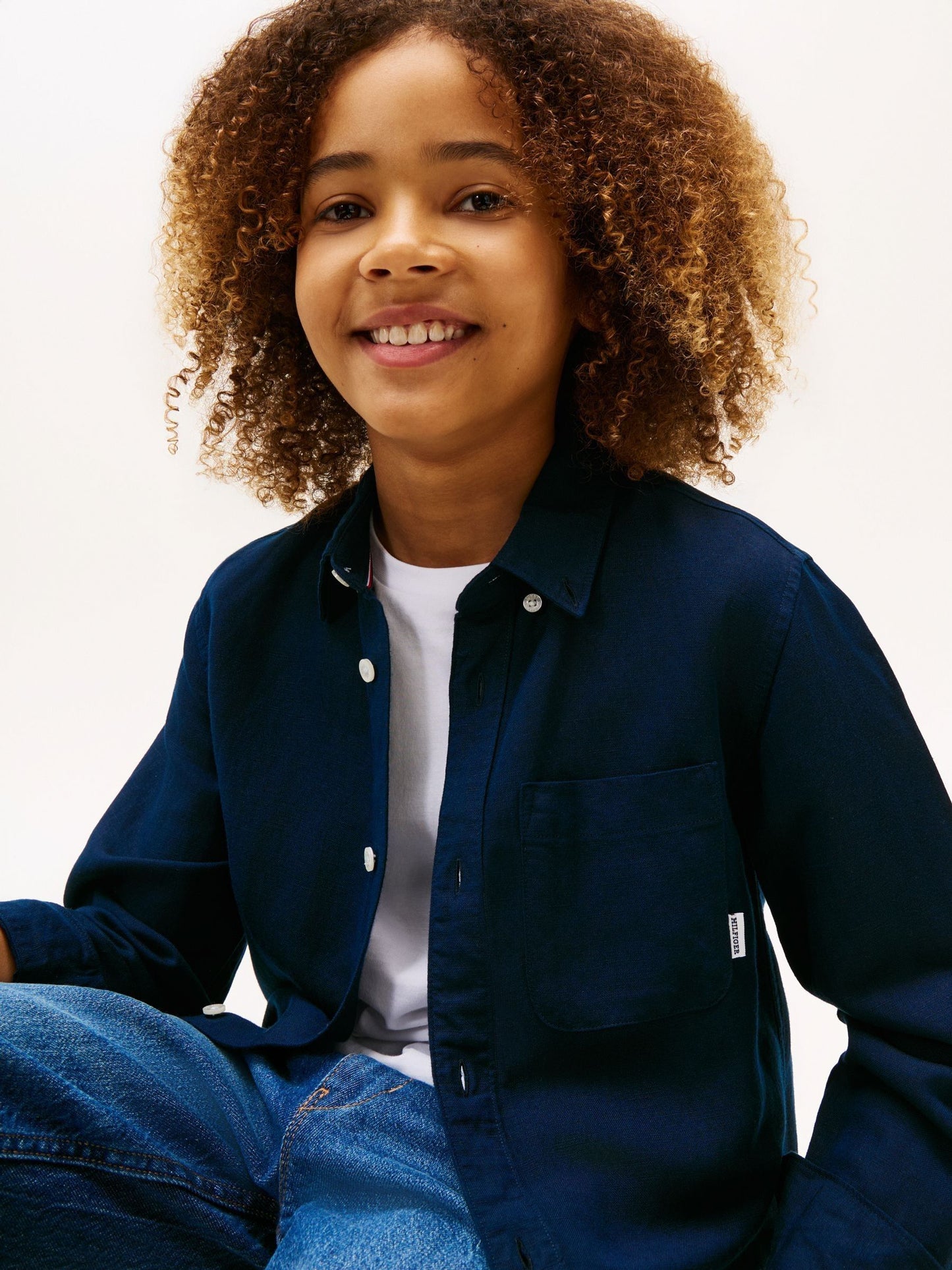 Dsiney Kidz - Tommy Hilfiger Blue Long Sleeve Shirt image 4
