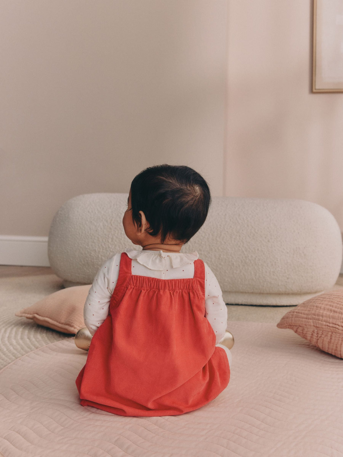Red Cord Baby Pinafore Long Sleeve Bodysuit And Tights 3 Piece Set (0mths-2yrs) - image 5