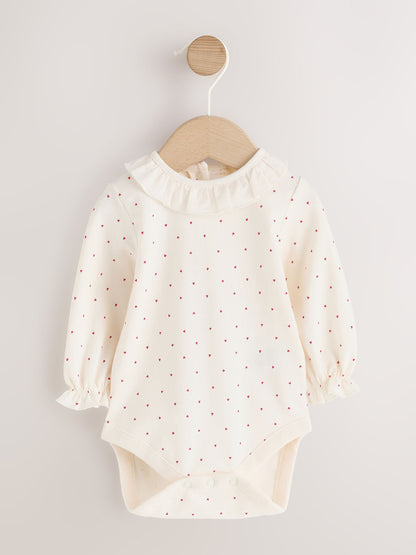Red Cord Baby Pinafore Long Sleeve Bodysuit And Tights 3 Piece Set (0mths-2yrs) - image 7