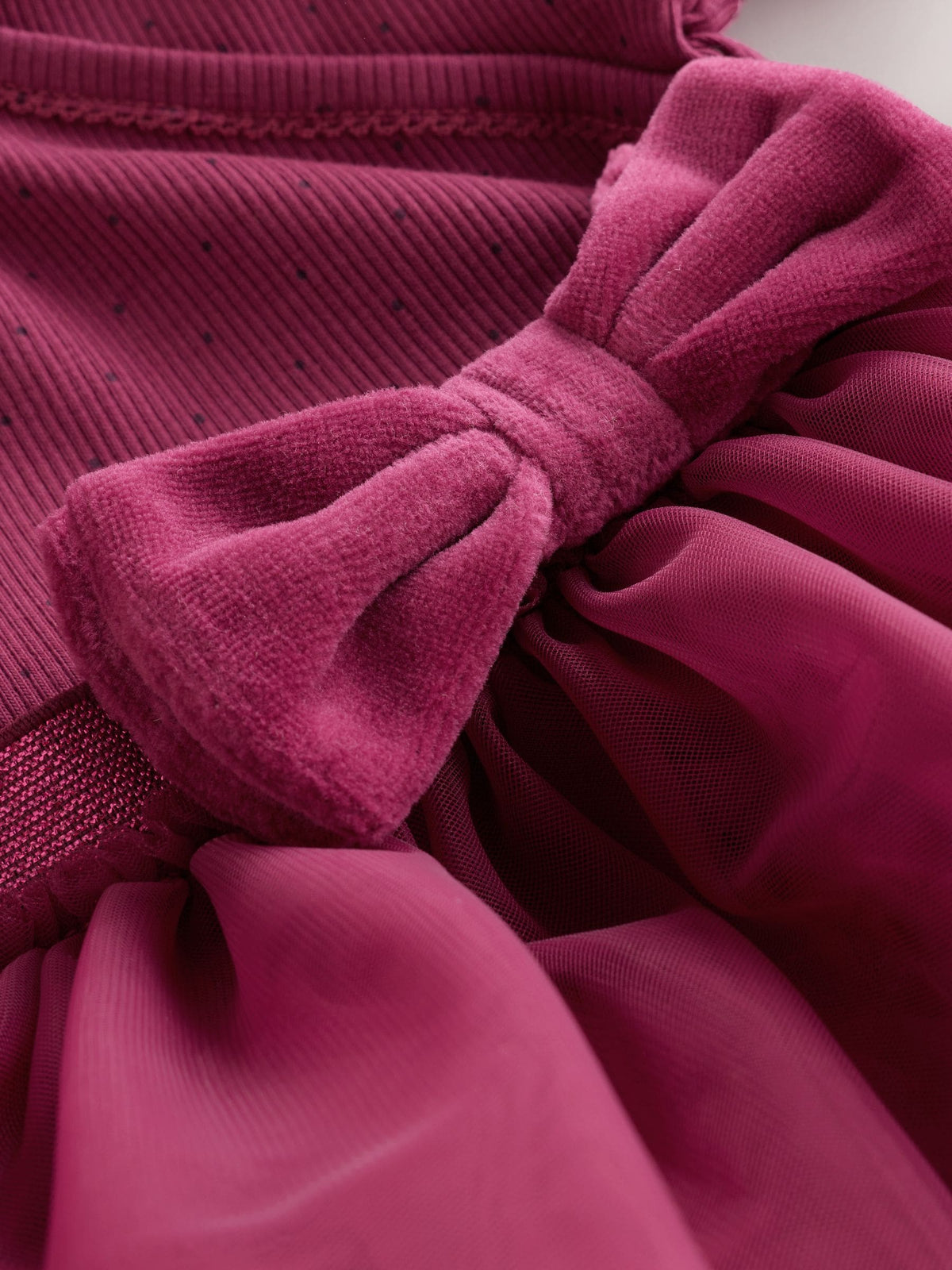 Burgundy Mesh Baby Long Sleeve Tutu Dress (0mths-2yrs) - image 10