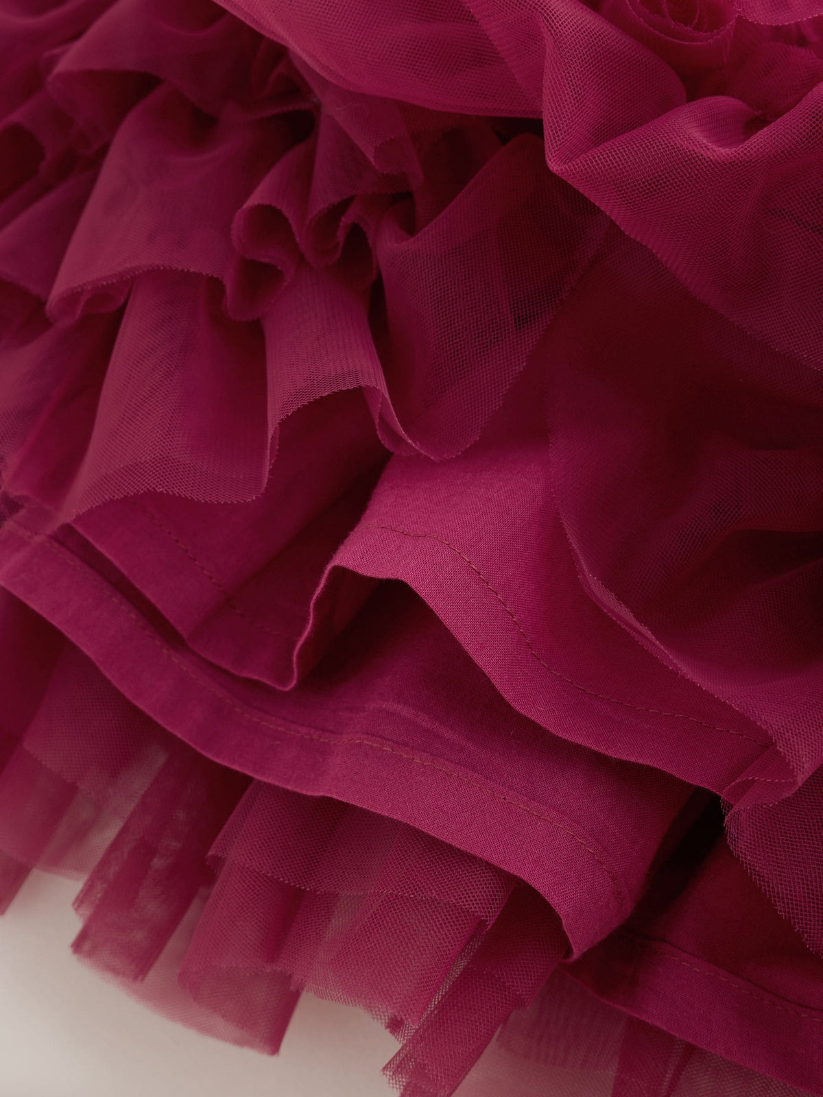 Burgundy Mesh Baby Long Sleeve Tutu Dress (0mths-2yrs) - image 9