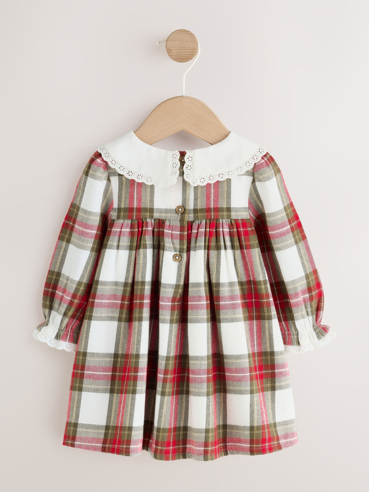 Dsiney Kidz - Ecru and Red Checked Dress and Tights Baby 2 Piece Set (0mths-2yrs) image 7