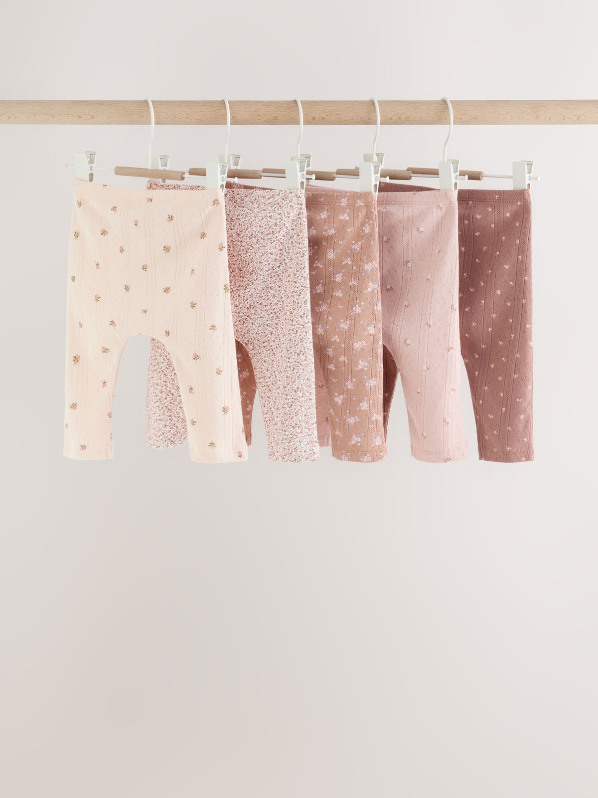 Dsiney Kidz - Mink Brown Ditsy Baby Leggings 5 Pack (0mths-2yrs) image 7