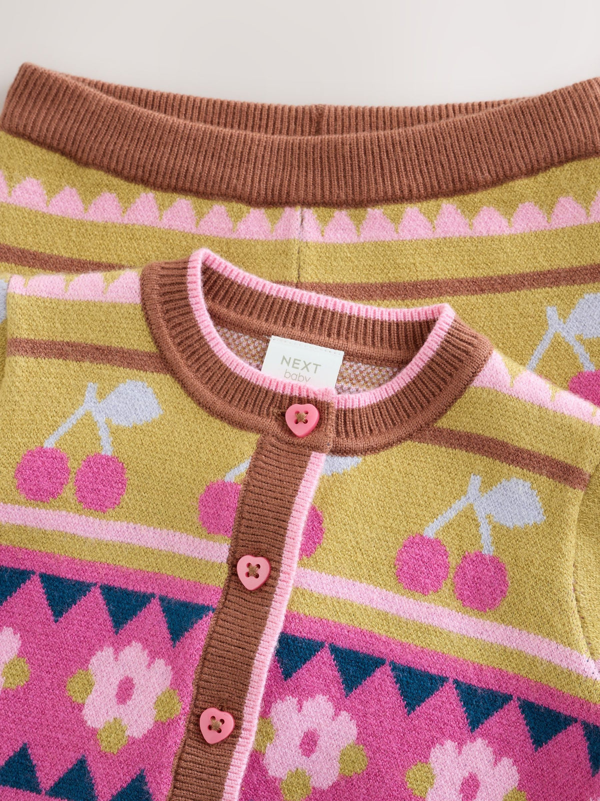Green Fairisle Knitted Cardigan and Leggings Baby Set 2 Piece (0mths-2yrs) - image 7