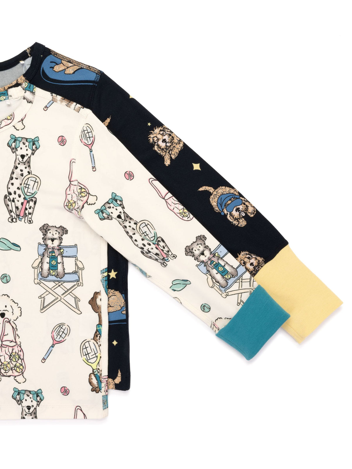 Chelsea Peers Blue Kids The Bark Cockapoo Snooze Print Long Pyjamas Set 2 Pack - image 2