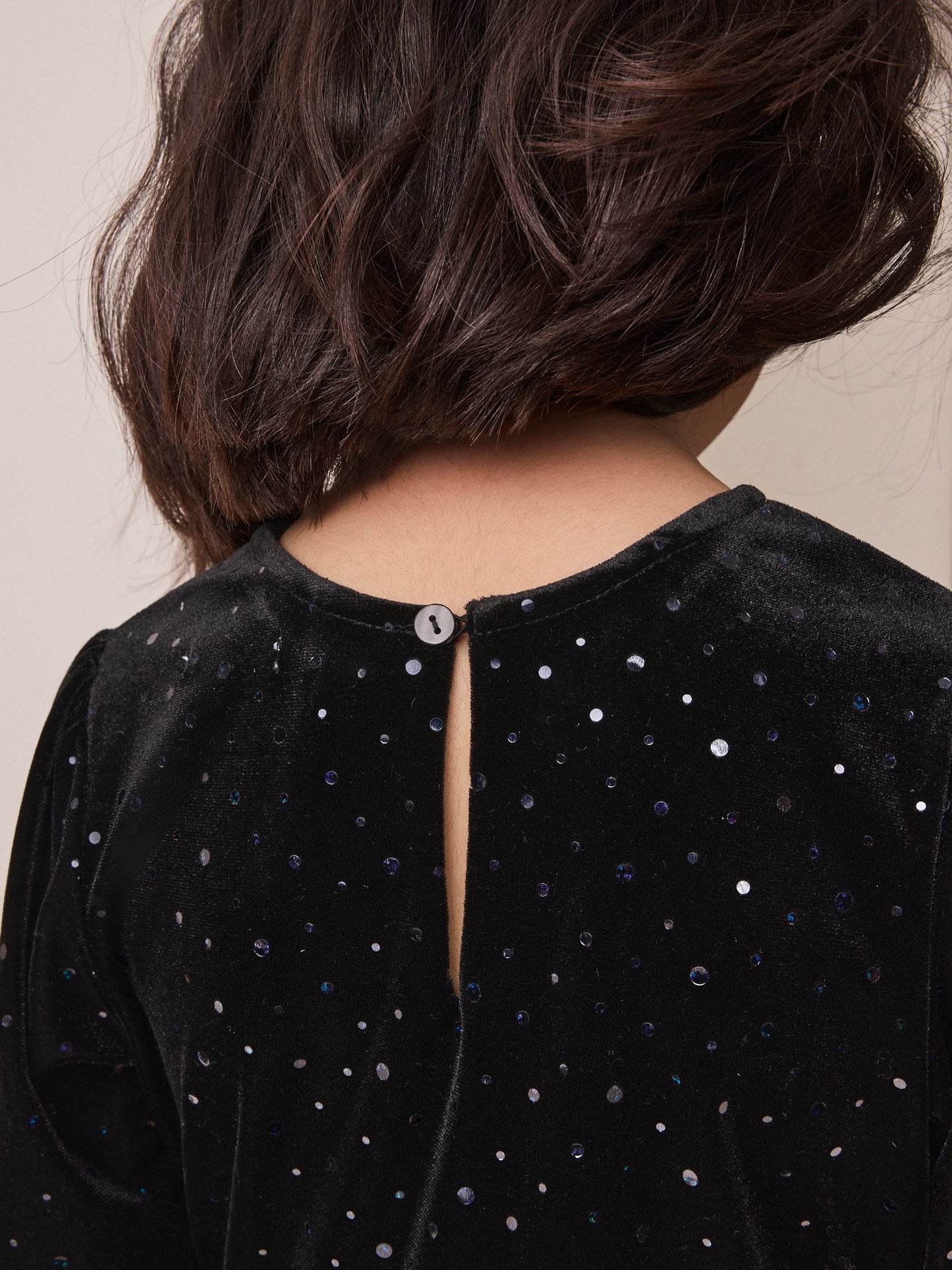 Dsiney Kidz - Black Long Sleeve Velvet Sparkle Dress (3-16yrs) image 4