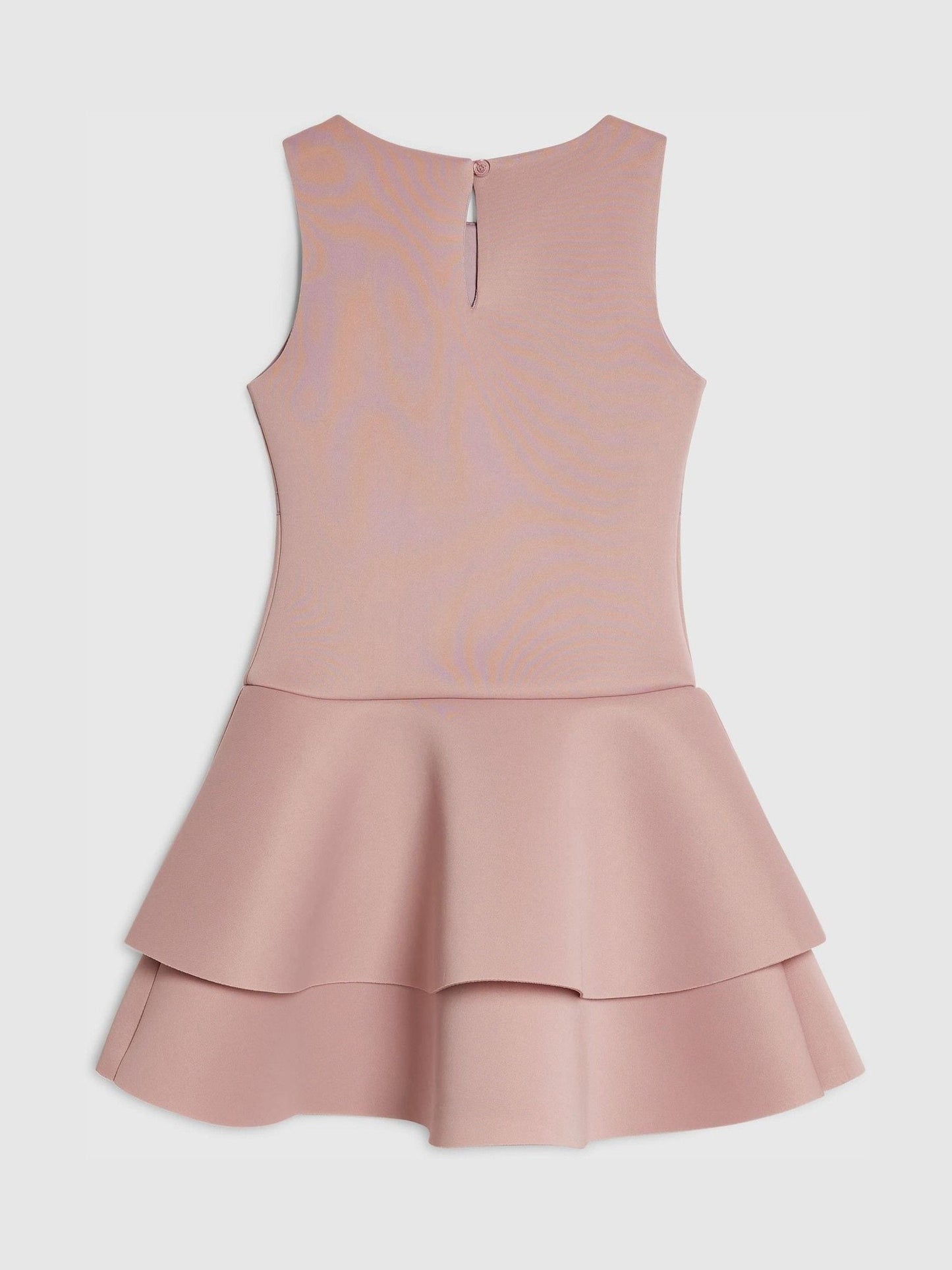 River Island Pink Bow Frill Scuba Dress image 2