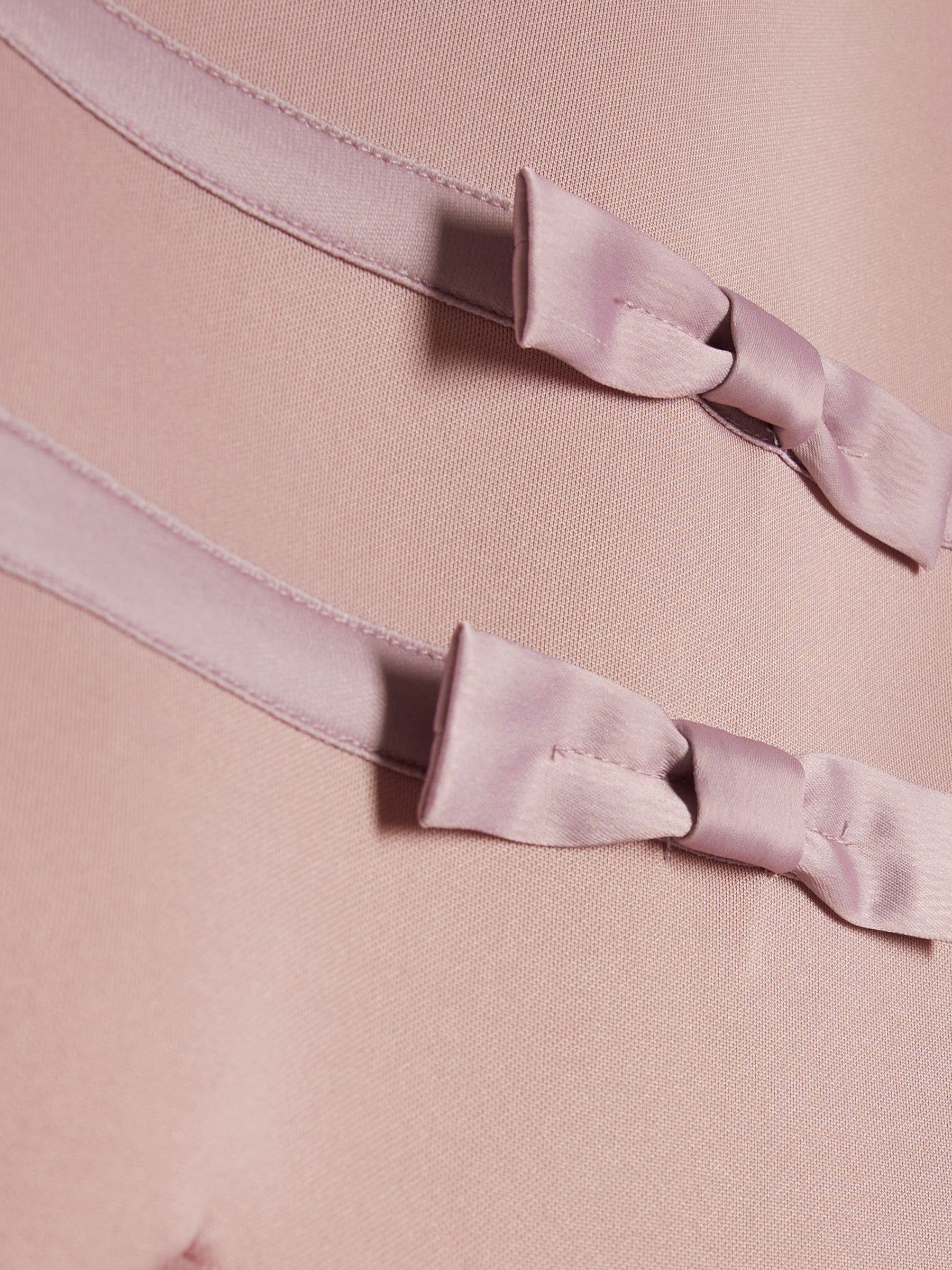 River Island Pink Bow Frill Scuba Dress image 3