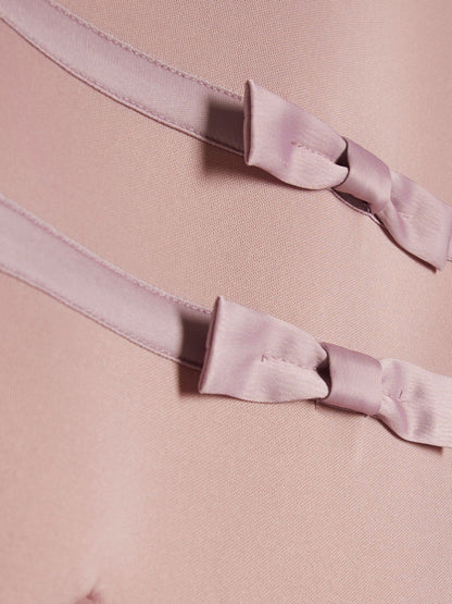 River Island Pink Bow Frill Scuba Dress image 3