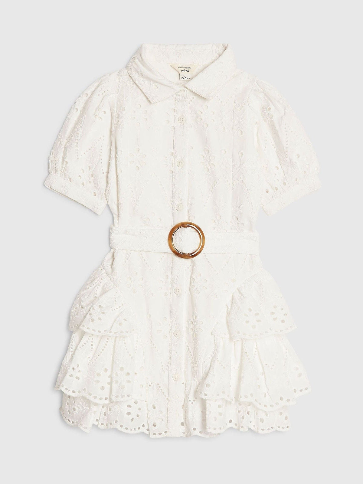 Dsiney Kidz - River Island White Broderie Belted Rara Dress image 1