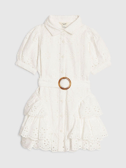 Dsiney Kidz - River Island White Broderie Belted Rara Dress image 1