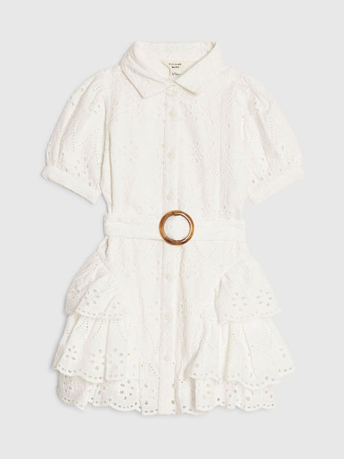 Dsiney Kidz - River Island White Broderie Belted Rara Dress image 1