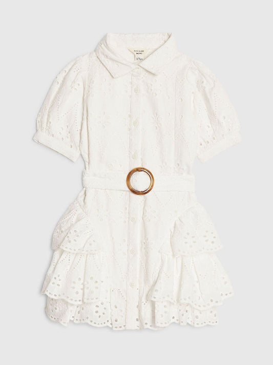 Dsiney Kidz - River Island White Broderie Belted Rara Dress image 1