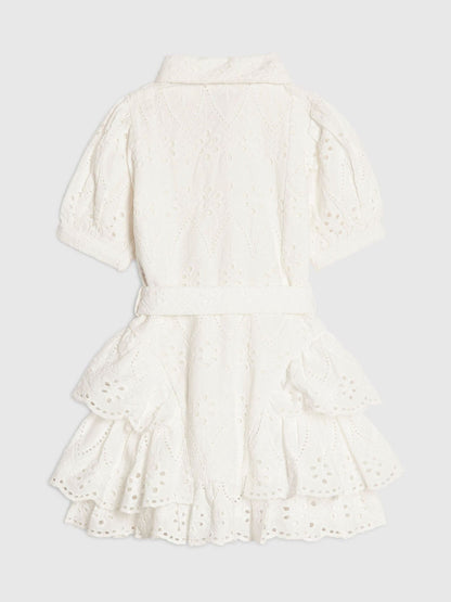 Dsiney Kidz - River Island White Broderie Belted Rara Dress image 2
